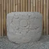 Product image 6 of the product “Balinese style high round pot, with carving - 55cm Dia., 60cm Height, Taro sand ”